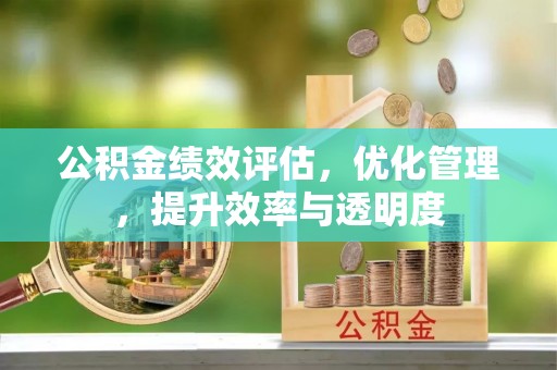 双流公积金绩效评估，优化管理，提升效率与透明度