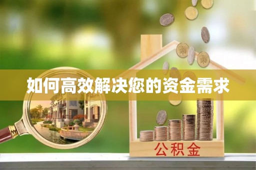 双流如何高效解决您的资金需求